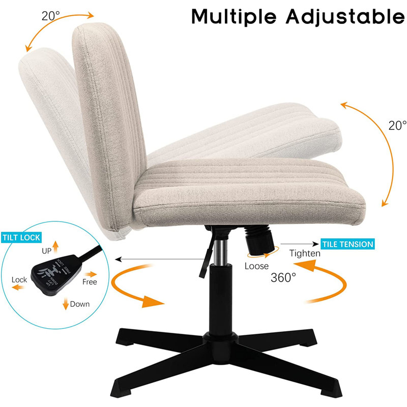 Wade Logan Beaussicot Polyester Desk Chair no Wheels Reviews Wayfair